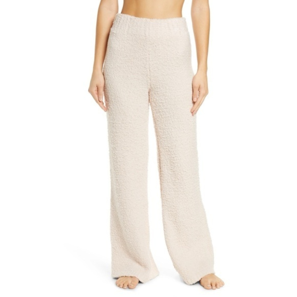 Skims Cozy Knit Boucle Pants High Rise Bone White Wide Leg Women's Size Large/XL